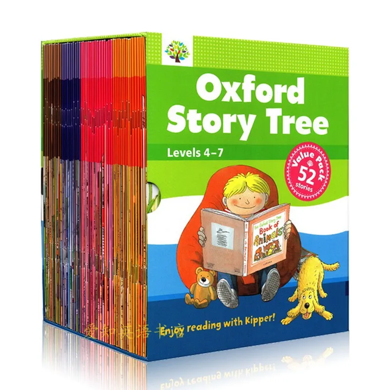 52 Books 4-7 Level Oxford Story Tree Baby English Story Picture Book Baby Children Educational Toys