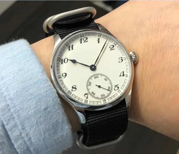 Sapphire Crystalnew fashion 44 мм без логотипа эмаль белый циферблат азиатские 6498 17