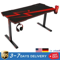 150x70x76cm gaming desk e sports computer office game table z shaped work station with cup holder ergonomic modeling convenience