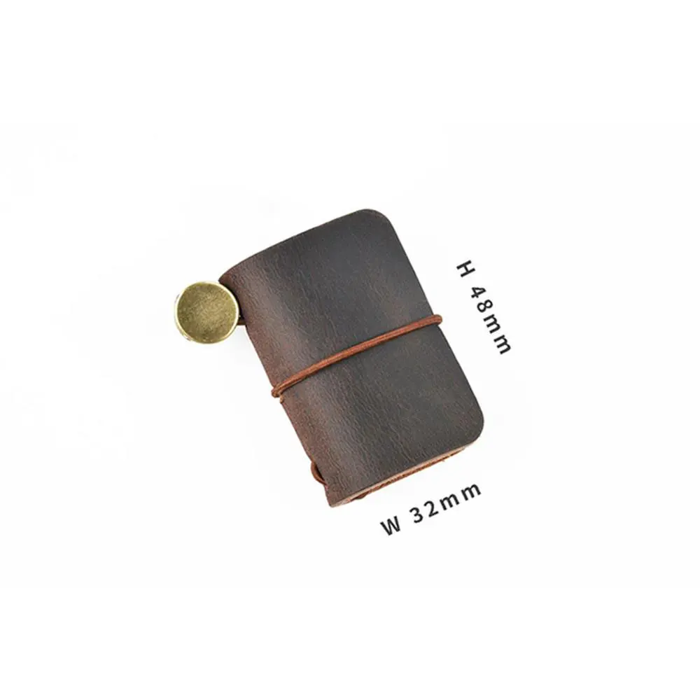 Mini Journal Cute Leather Cover Notebook Small Diary Retro Portable Travel Book DIY Gift Blank Pages Memo Creative Sketchbook | Канцтовары