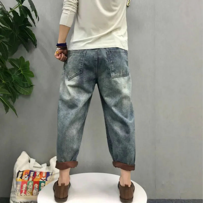 Женские джинсы в стиле пэчворк Max LuLu повседневные брюки из денима оверсайз