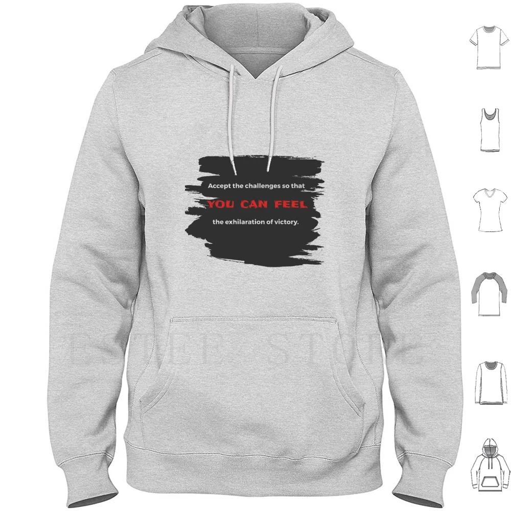 Цитата «принять вызовы», чтобы вы могли почувствовать волнение толстовок с капюшоном с длинным рукавом, карантин, цитаты 2020