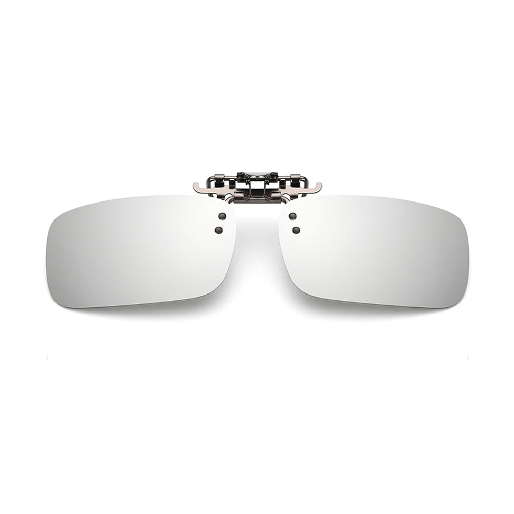 Мужские квадратные очки с клипсой поляризационные для ночного вождения рыбалки