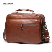 casual mens bag shoulder bags men genuine leather briefcase messenger bags handbags mens briefcases office business tote bag