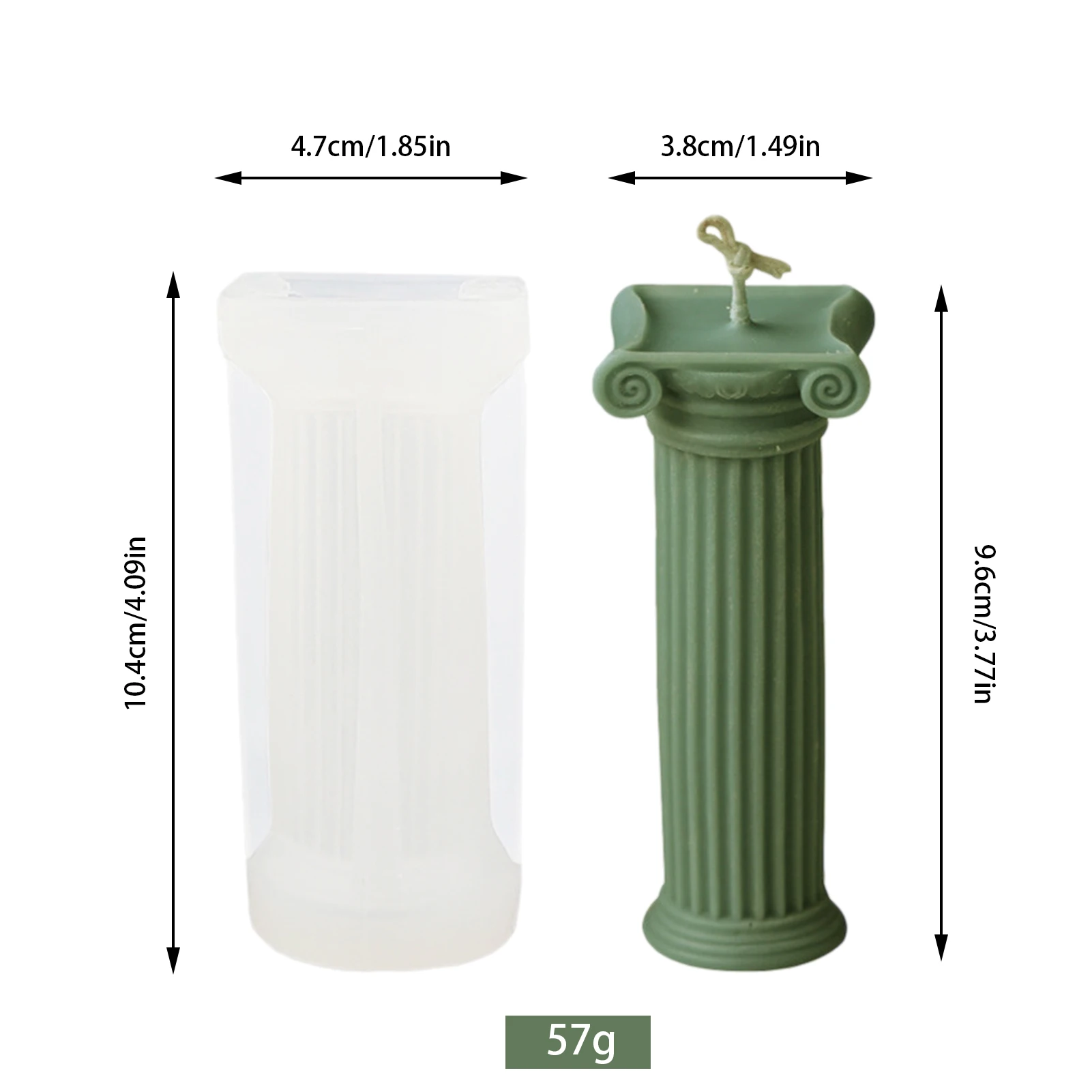 

DIY Art Body Candle Mold Roman Pillar Column Wax Candle Model Plaster Epoxy Mould Scented Handmade Candle Mould Crafts Making