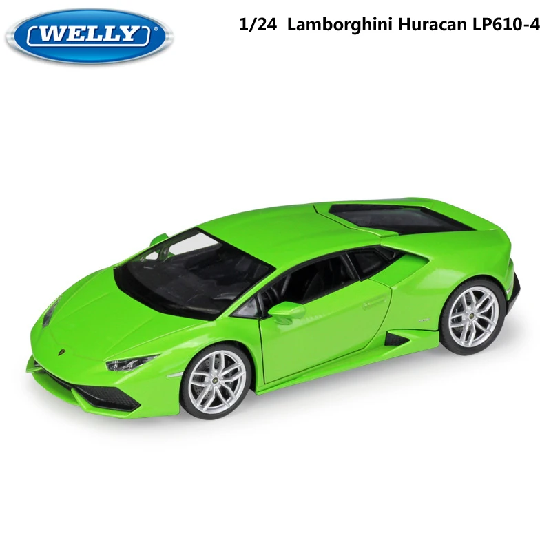 WELLY Модель автомобиля 1:24 Литой автомобиль Lamborghini Huracan спортивный игрушечный из