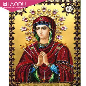 Miaodu Diy алмазная живопись Настенная Наклейка Ретро Религия подарок вышивка крестиком икона лидер Алмазная мозаика настоящая религиозная вышивка