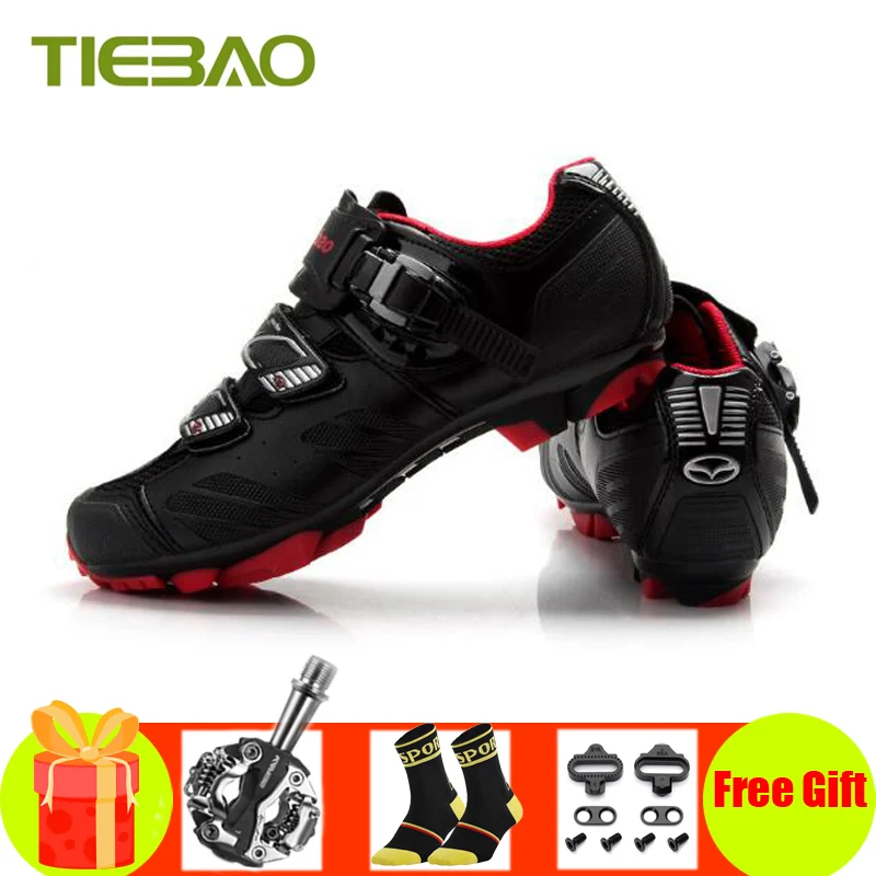Tiebao Cycling Shoes Sapatilha Ciclismo Mtb SPD Pedals Men Women Mountain Bike Racing Self-Locking Sneakers | Спорт и развлечения