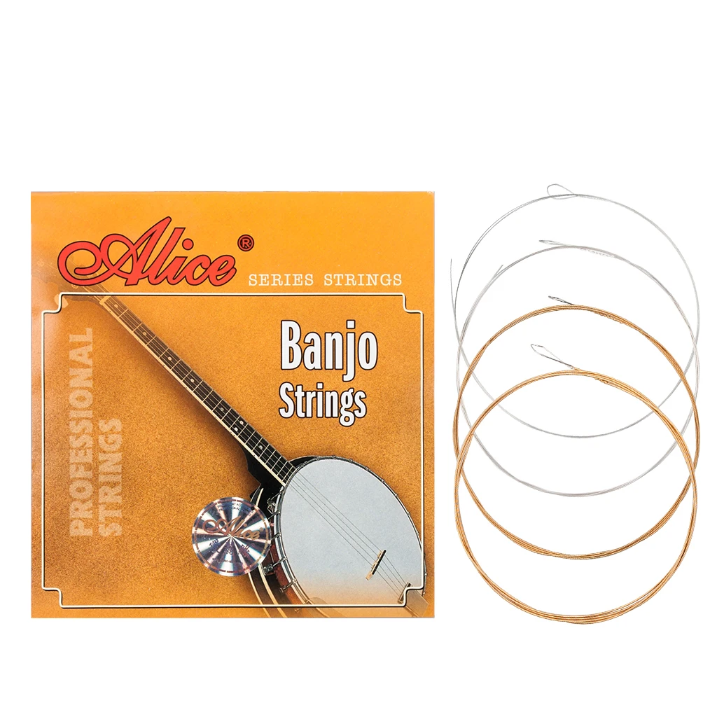 Alice AJ04 4-String (ADGC) Струны для банджо 1 компл. Из нержавеющей стали с покрытием из