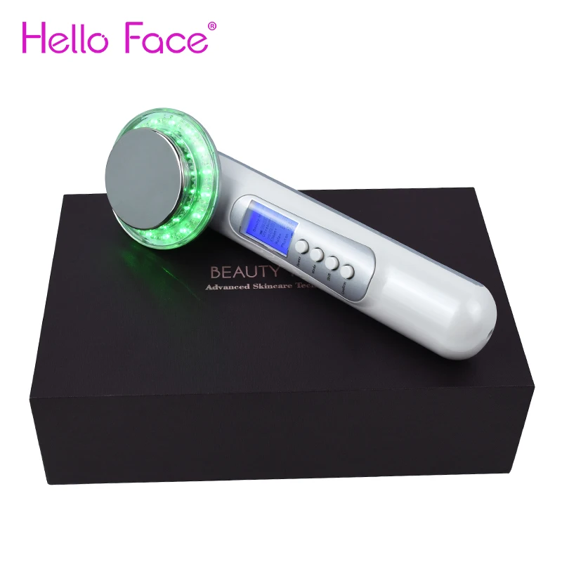 Beste Ultrasone 5 In 1 Gezicht Lifting Rf Machine Thuisgebruik Rf Schoonheid 1Mhz Afslanken Instrument Foton Therapie Trillingen Huid Massager