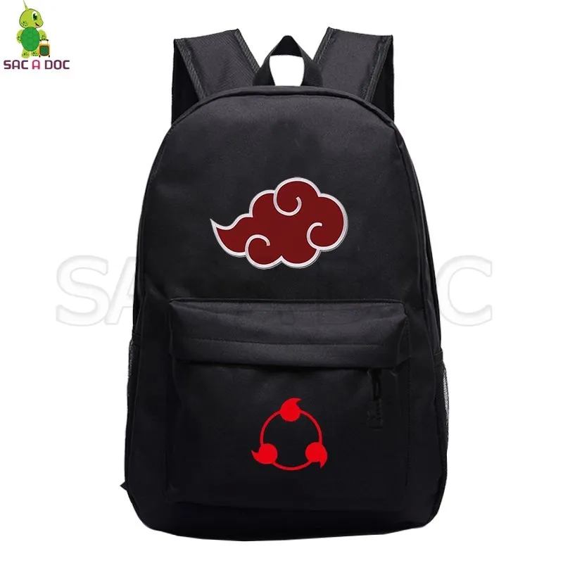 1 Наруто Uchiha Clan Sasuke рюкзак школьные сумки для девочек-подростков мальчиков Sharingan Akatsuki рюкзак для ноутбука повседневный рюкзак для путешествий - Цвет: 1