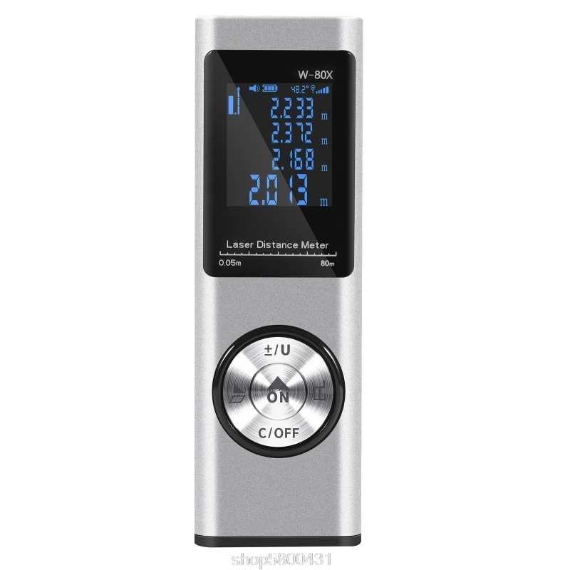 

80m Aluminum IP54 4 Measurement Units Digital Infrared Ray Distance Meter Rechargeable Waterproof Dustproof N18 20 Dropshipping