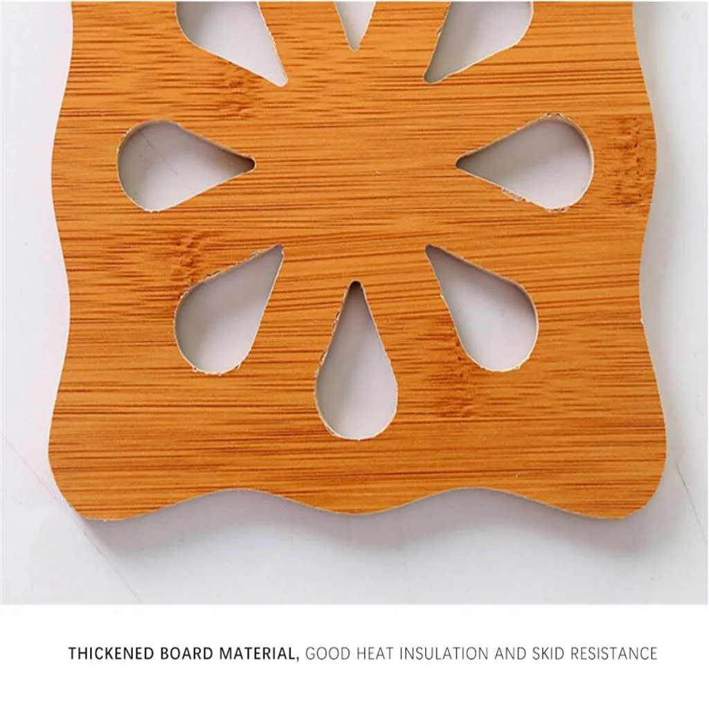 Деревянные подставки бамбуковый деревянный коврик для чашек мультяшный стола