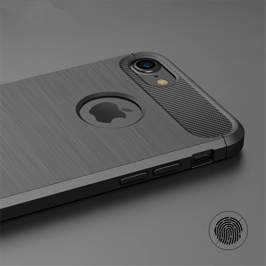 

Carbon Fiber Silicone Phone Case for iphone X XR XS SE 2020 6 6s 8 7 Plus Cover Shockproof TPU Case for iphone 7 8