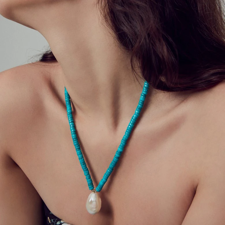 Классическое Длинная цепочка из золота ожерелье в стиле барокко подвеска