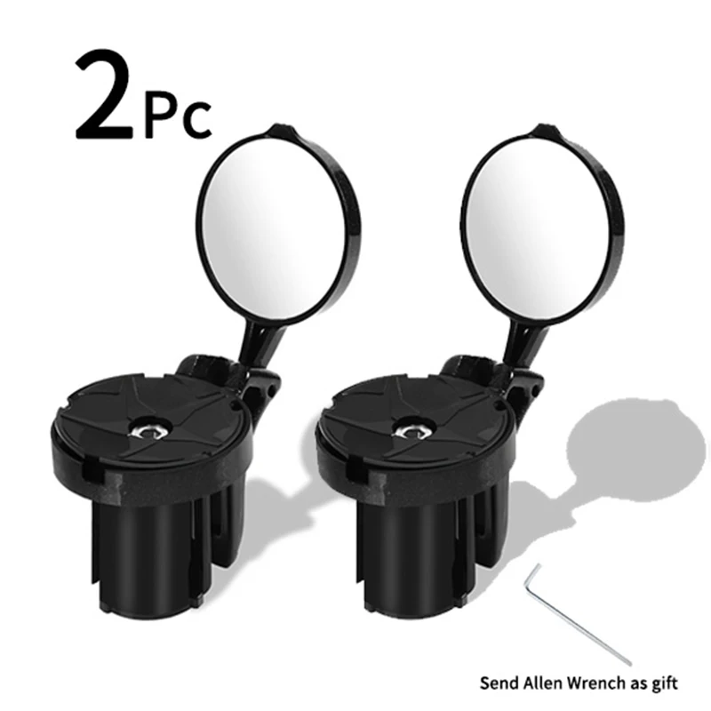 

WEST BIKING Bicycle Rearview Road Bike Handlebar Mirror 360 Degree Rotatable Bike Accessories Safe Cycling Handlebar Rear Mirror