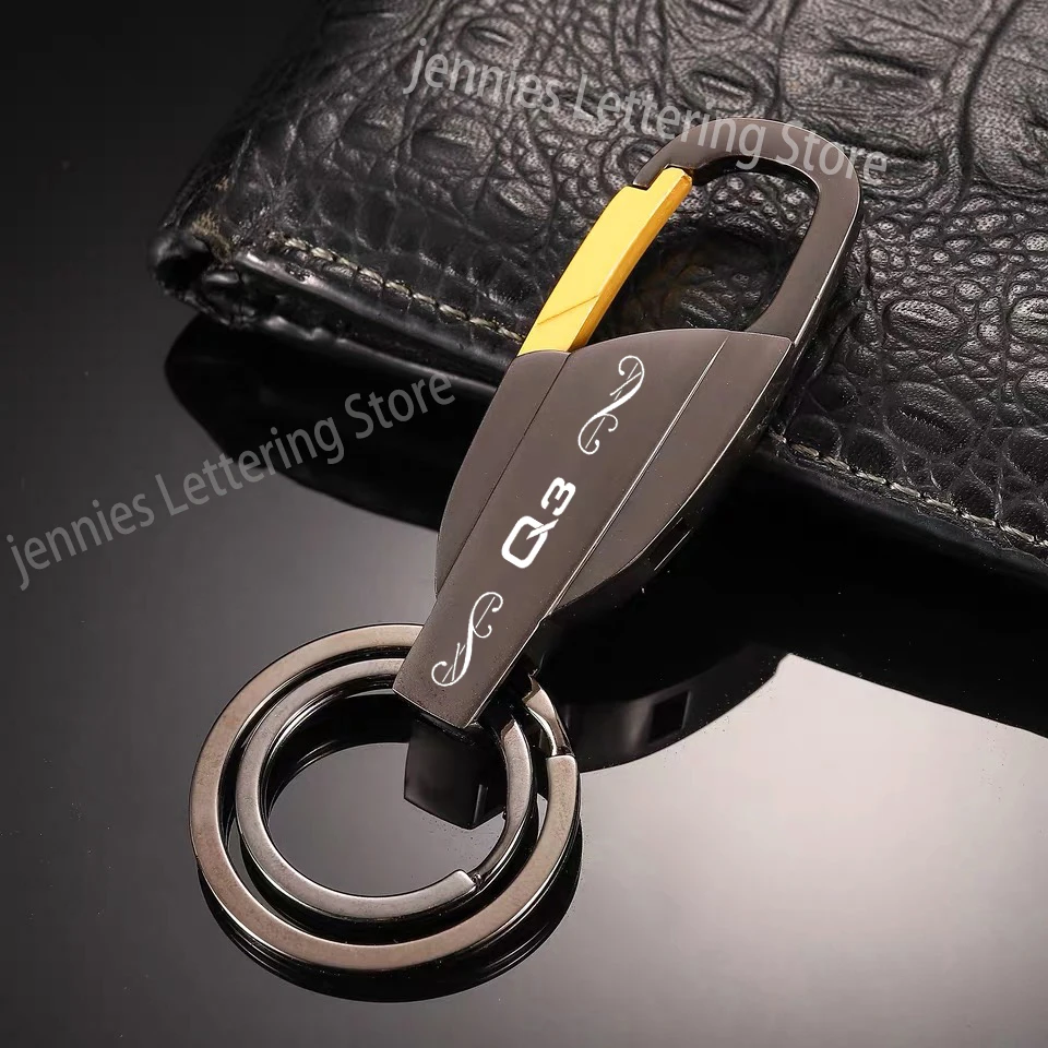 

For Audi Sline Quatttro A1 A3 A4 A5 A6 A7 A8 Q3 Q5 Q7 TT SQ3 SQ5 SQ7 S1 S2 S3 S4 S6 S8 TT B8 Metal Keychain Alloy Keyring