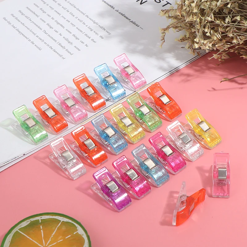 

20pcs Plastic Mixed Color Edging Clip Plastic Small Clip Sewing Positioning Clip Sewing Tool Accessory DIY Crafts