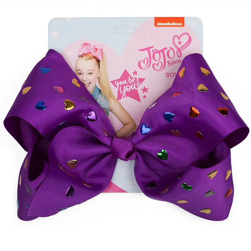 " jojo siwa заколка для волос для малышей Большой Jojo бант зажим для волос ручной работы Crtstal лента для волос со шпилькой аксессуары для плетения волос для детей - Цвет: B14