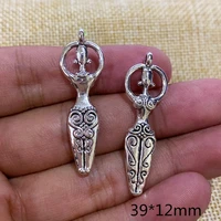 6pcs goddess tibetan silver color pendant connector accessories diy handmade necklace finding jewelry making supplies wholesale