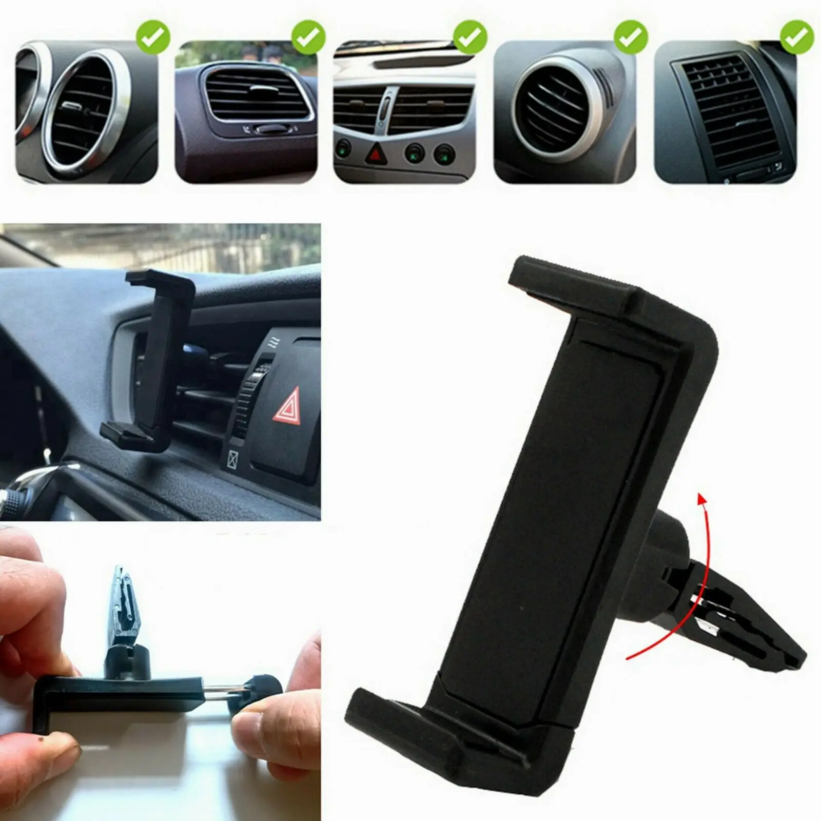 

Car Phone Holder Mount Cradle 360 Universal Air Vent Bracket for Mobile Phone