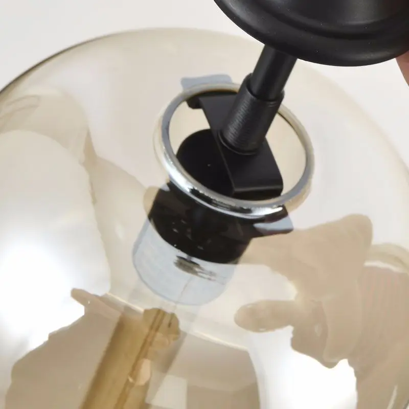 Goede Vintage Loft Industriële Kroonluchter Zwart Goud Bar Stair Opknoping Light Dining Glas Bal Retro Glas Loft Gouden Kroonluchter