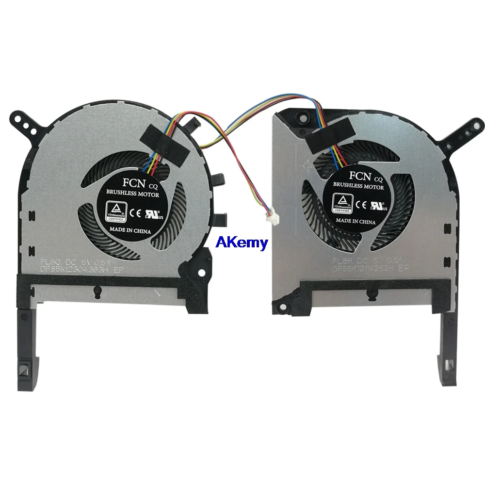 1 pair Абсолютно ноутбук/ноутбук процессор/GPU охлаждающий вентилятор для ASUS Strix TUF 6 FX505 FX505G FX505GE FX505GD - Цвет лезвия: 1 pair