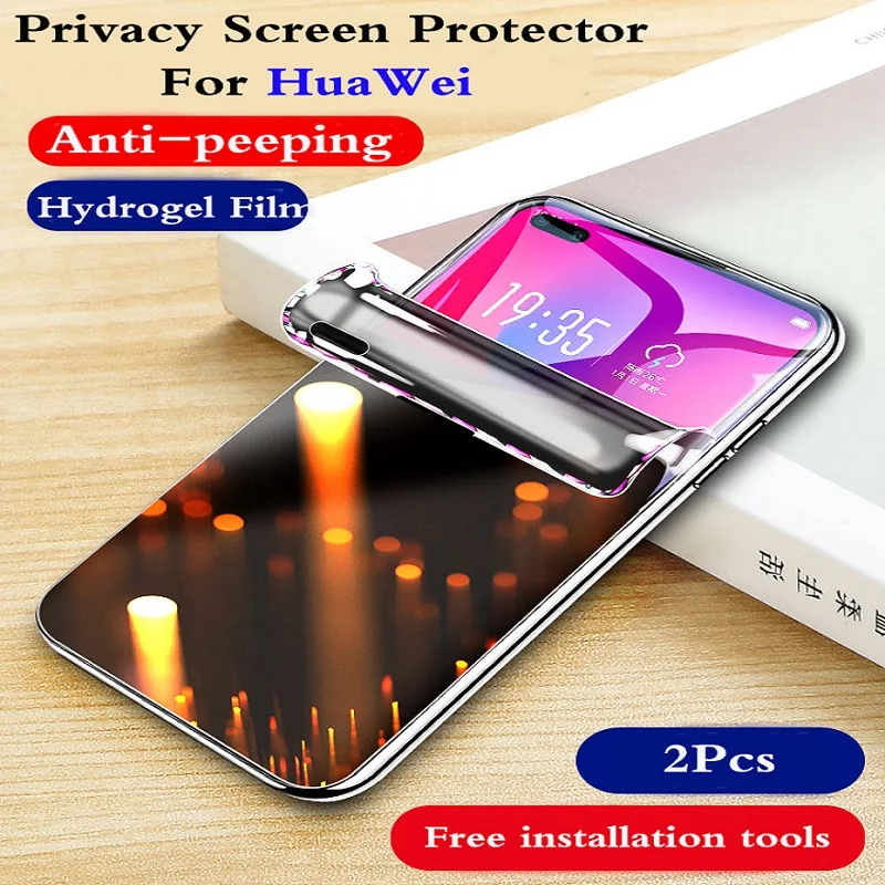 

P50Pro Privacy Screen Protector For Huawei P30 P20 P40Pro Hydrogel Film Mate 30 Pro Mate20 Anti-Peeping Honor 60Pro 50Pro Soft