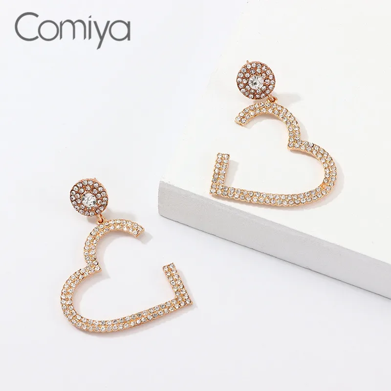 Comiya Висячие серьги для женщин Золотой цветной цинк сплав критальная мозаика