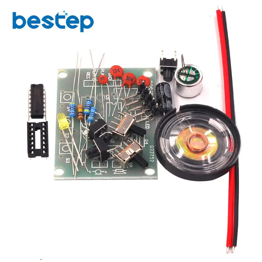 Комплект модуля записи голоса и звука постоянный ток 3 5 В 20 секунд