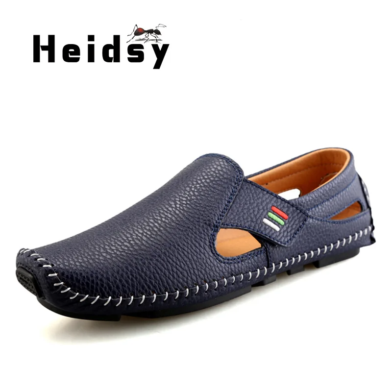 Лоферы мужские летние на плоской подошве из мягкой кожи | Обувь