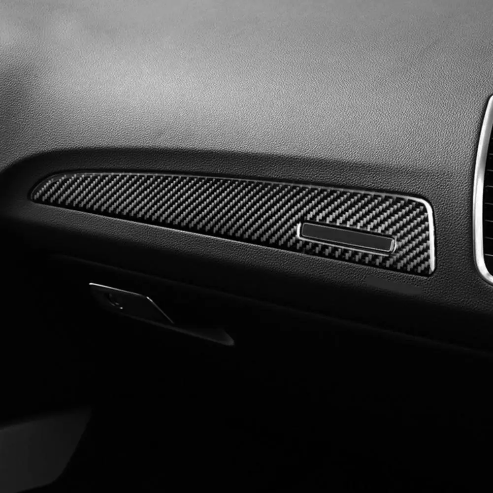 

Carbon fiber dashboard trim protects scratch-resistant front passenger slats car styling is suitable for Audi left drive Sticker