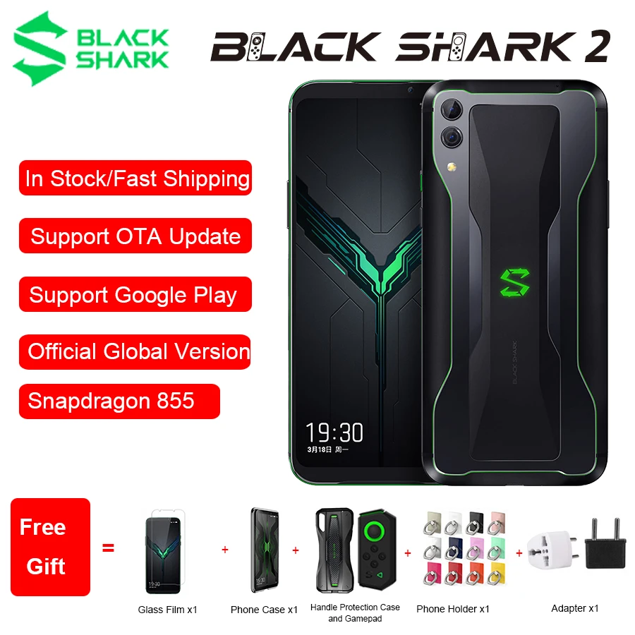 Совершенно новый игровой телефон Black Shark 2 6 39 дюйма ГБ/8 ГБ ОЗУ 128 Гб ПЗУ Snapdragon 855
