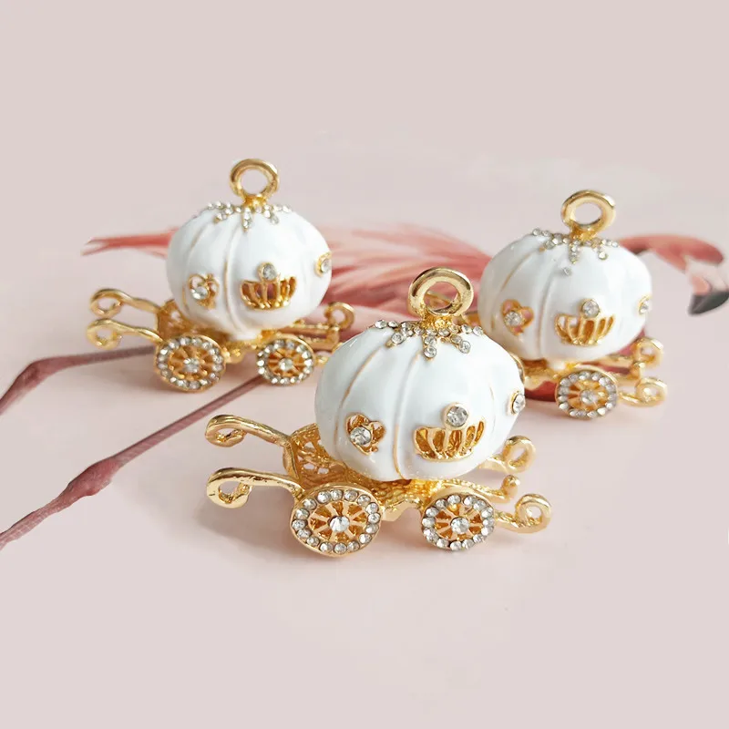 10 шт./лот 41*52 мм подвеска-Карета из сплава с эмалью сделай сам для ожерелий