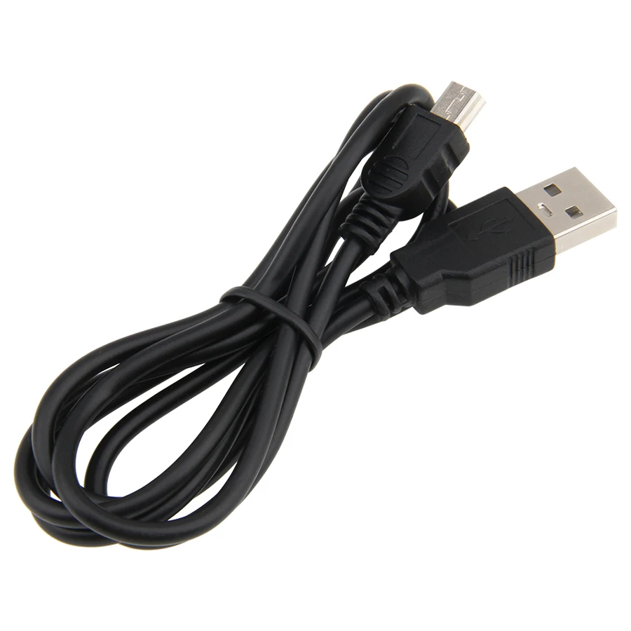 Bestellen Schwarz 1M USB 2,0 A Auf Mini B 5Pin Männlichen Daten Ladegerät Kabel Lade Linie Für MP3 MP4 GPS Kamera