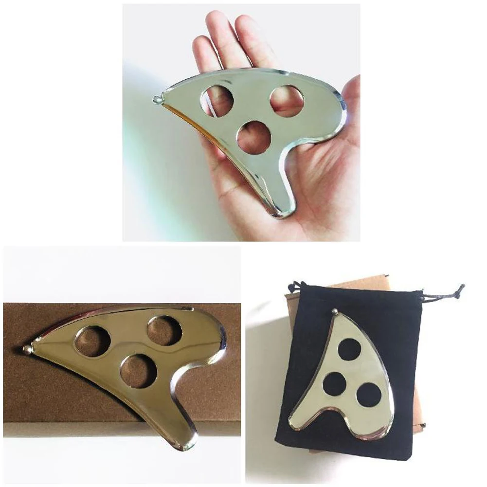 

Stainless Steel Gua Sha Plate Scraping Physical Therapy Guasha Board Metal Scraper Meridian Massage Tool Health Care Massager