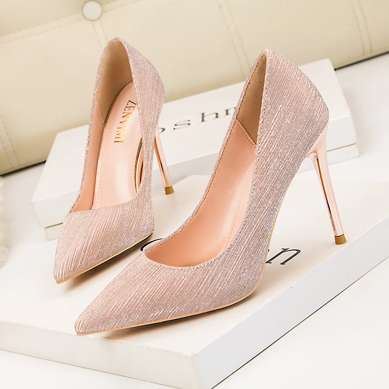 

2021 Autumn New Women's Shoes Fashion Stiletto Shoes Casual Work Sexy OL The Wild Pointed Shallow Mouth High Heels Wedding Shoes