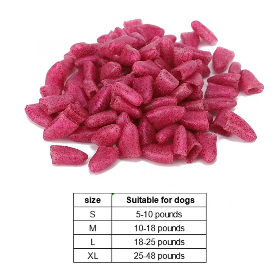 100 шт. мягкий ПВХ чехол для ногтей домашних собак колпачок когтей обертка колпак