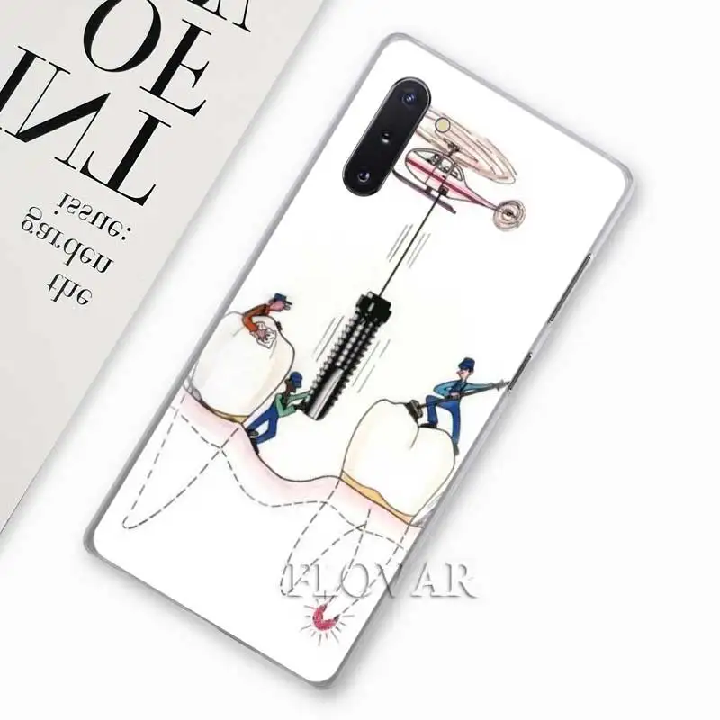 Dentist Teeth Tooth Phone Cases for Samsung Galaxy Note 10 S10 Plus 5G S10e A30 A40 A50 A60 A70 M40 Hard Cover Coque