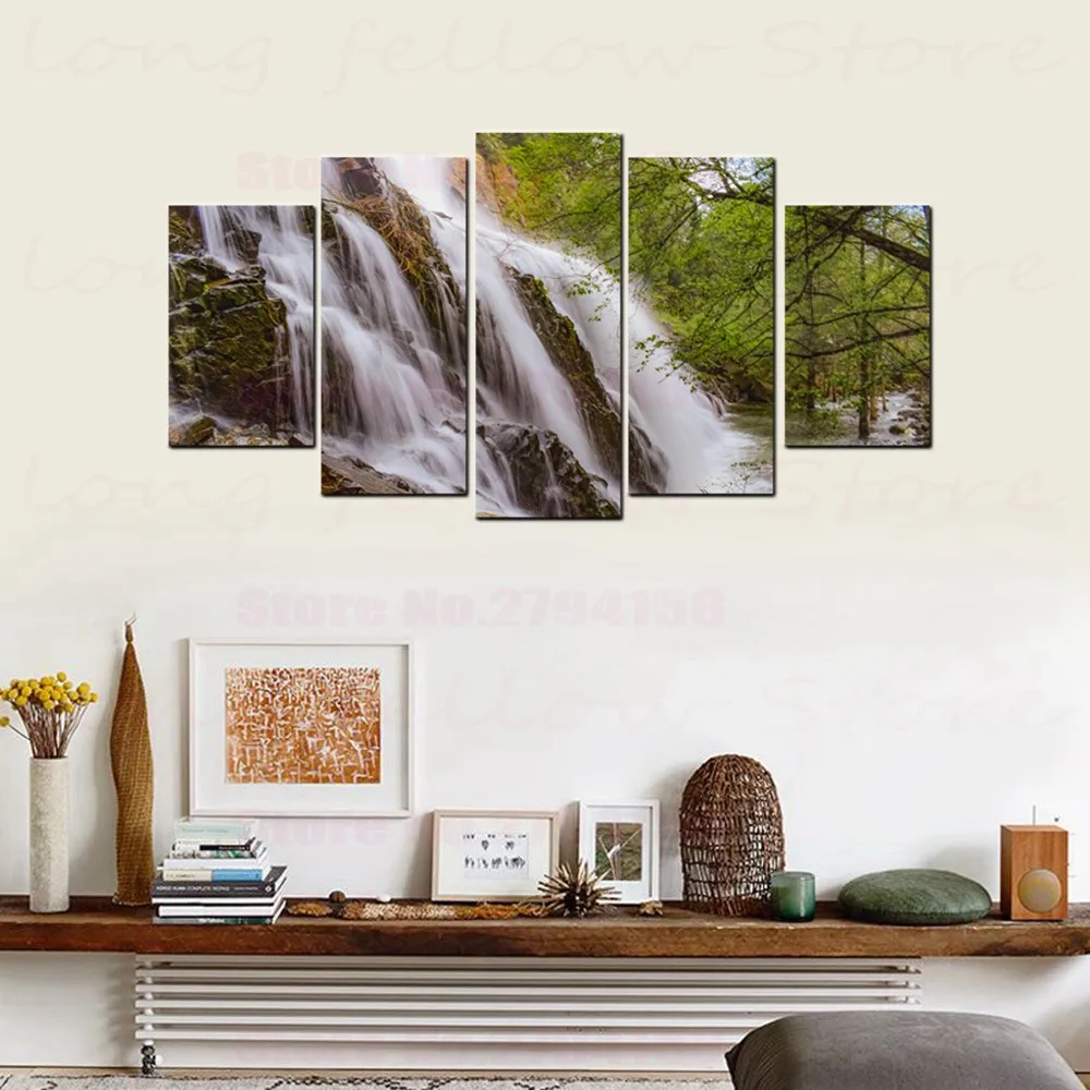 Водопад &quotСлон&quot Сумерки закат пейзаж фото стены искусства для Обеденная