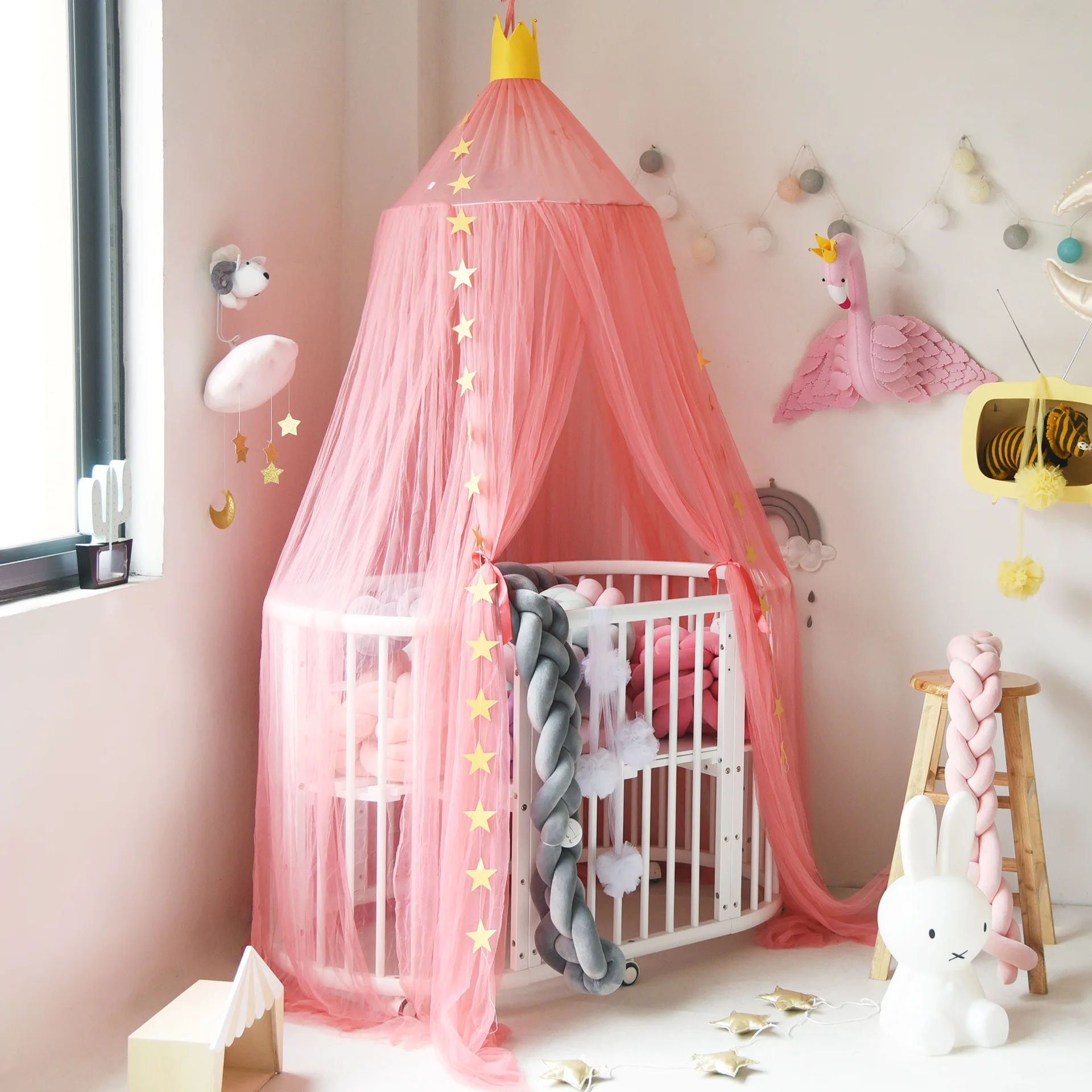 Высокое качество подвесные детские постельные принадлежности купольная кровать