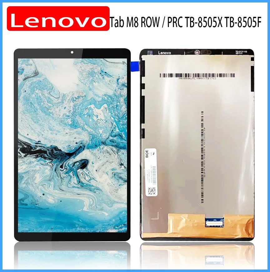 

Оригинальный Новый 8,0 дюймовый ЖК-дисплей для Lenovo Tab M8 HD PRC TB-8505X TB-8505, ЖК-дисплей с сенсорным экраном и дигитайзером в сборе