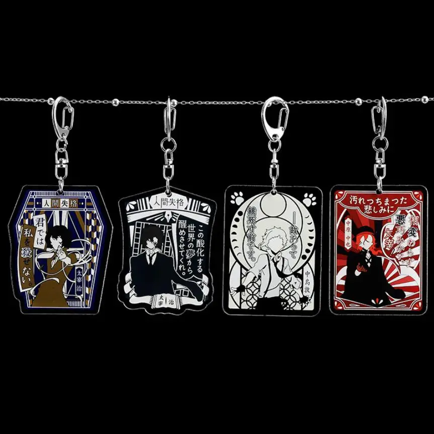 Акриловая фигурка-брелок с персонажами аниме "Bungou Stray Dogs" - Ацуши, Дазай и Рюноске Накаджима, модельная игрушка для коллекции, на.