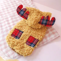 teddy dog clothing autumn and winter new keep warm for teddy christmas elk lamb down coat