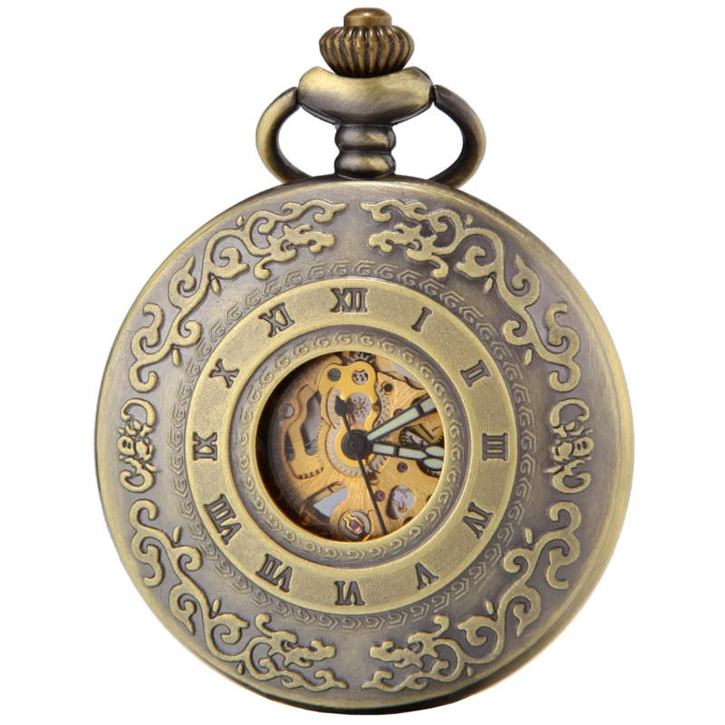 

Часы карманные мужские SEWOR, с автоподзаводом, с бронзовой сеткой, с подсветкой