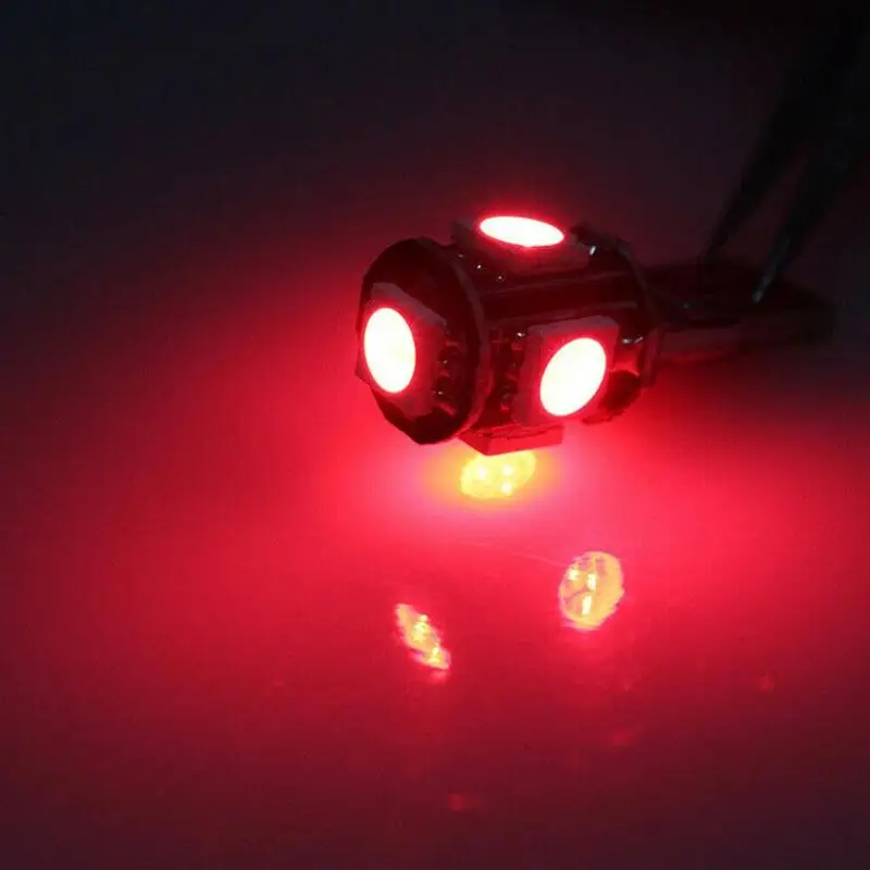 Автомобильный светодиодный инструментальный индикатор T10 5050 5SMD красный