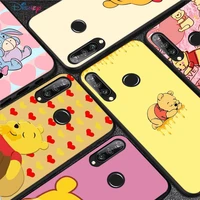 silicone cover winnie the pooh for huawei p50 p40 p30 p20 pro p10 p9 p8 lite e plus 2017 2016 5g black phone case