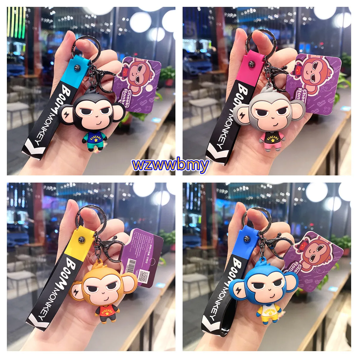 

Cute Big Ears Monkey Keychains Creative Cartoon Animal Key Chain Pendant For Women Key Chains Gifts Bag Charm Keyring