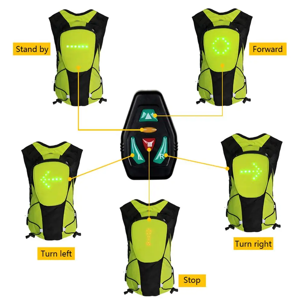 Рюкзак со светодиодной подсветильник для сигнала поворота и пультом ДУ | Спорт