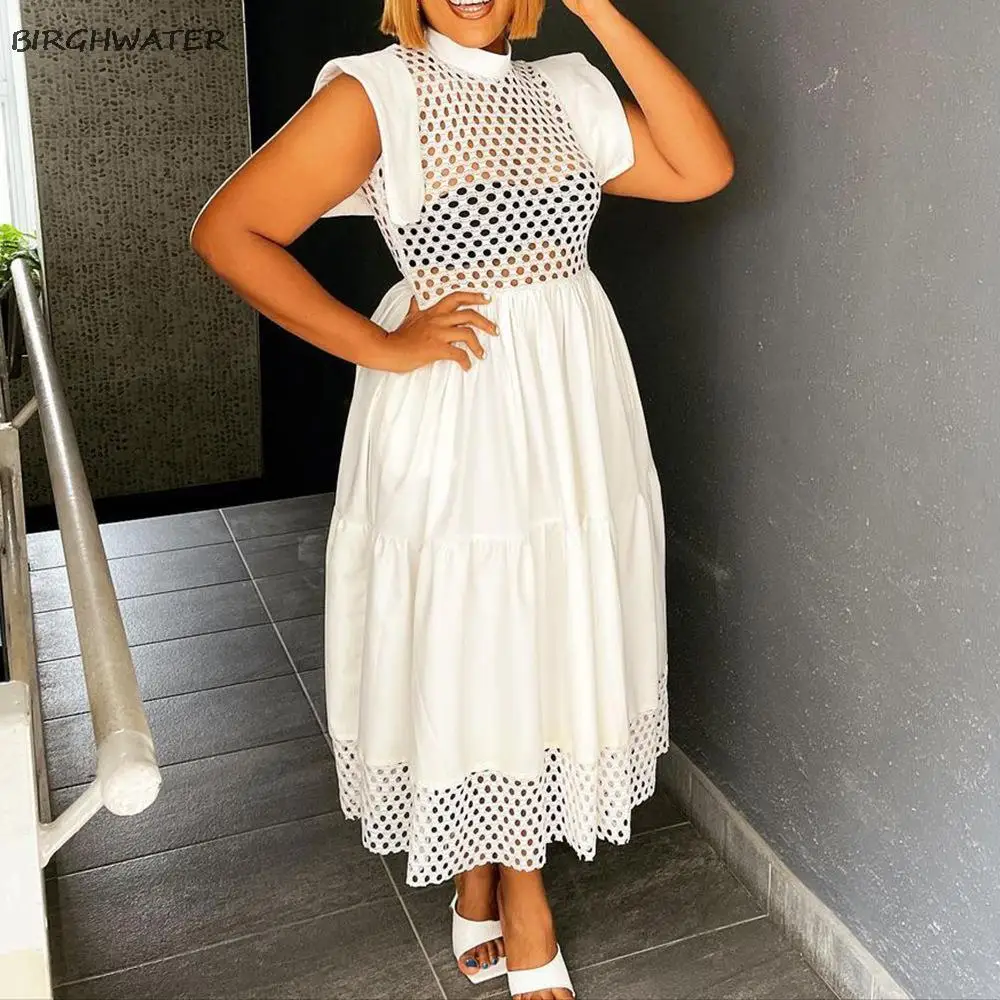 

Женское летнее белое платье, элегантное Привлекательное платье миди с вырезами, в клетку, для вечерние ринки, клуба, дня рождения, 2021